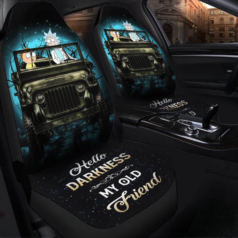 Rick And Morty Moonlight Halloween Ride Jeep Premium Custom Car Seat Covers Decor Protectors Nearkii