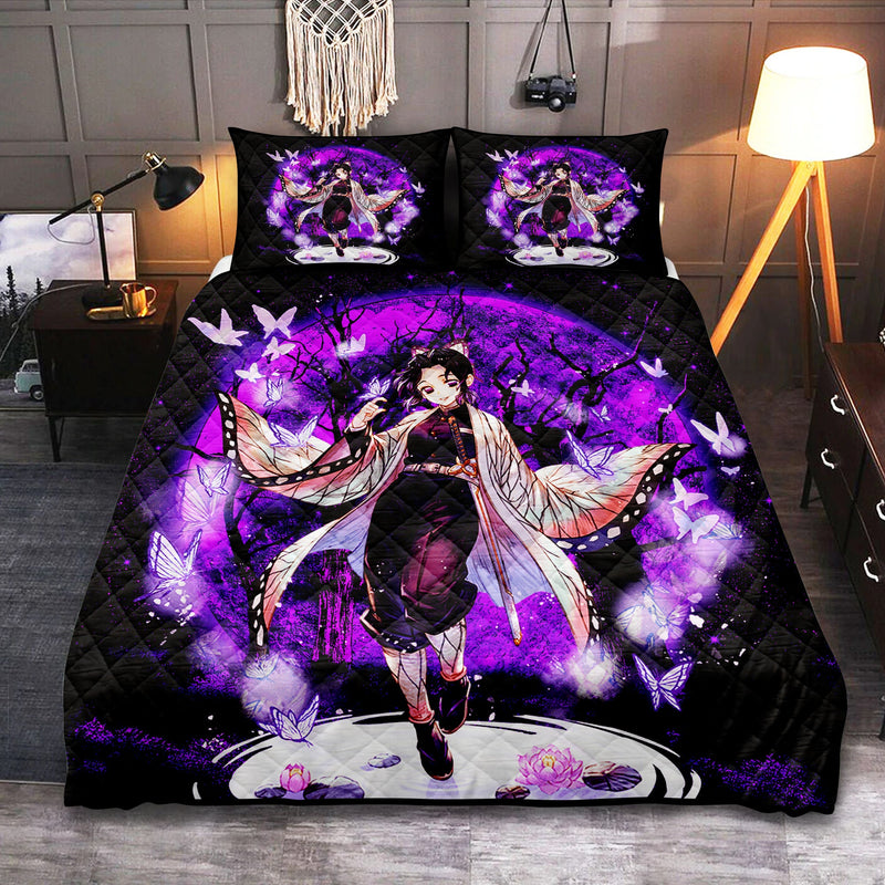 Shinobu Demon Slayer Moonlight Quilt Bed Sets Nearkii