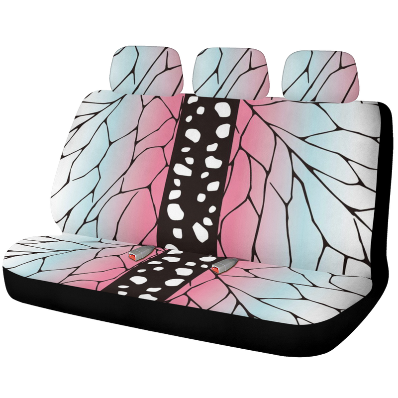 Kochou Shinobu Pattern Demon Slayer Car Back Seat Covers Decor Protectors Nearkii