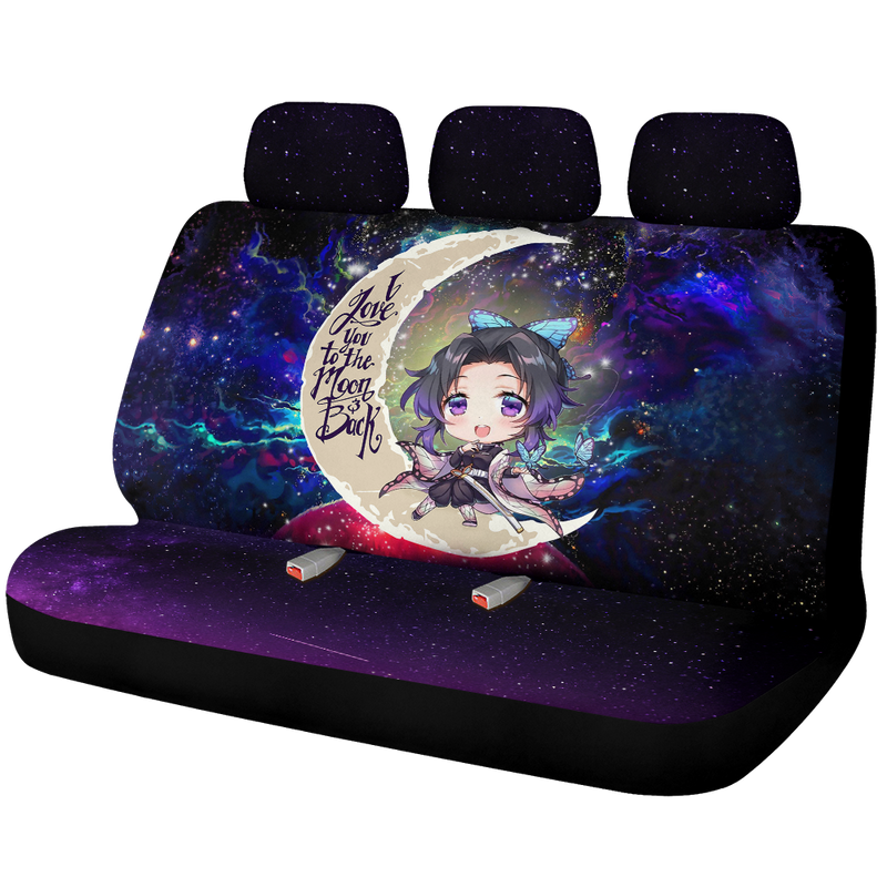 Shinobu Demon Slayer Love You To The Moon Galaxy Premium Custom Car Back Seat Covers Decor Protectors Nearkii