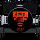 Jeep Girl Orange Car Spare Tire Covers Gift For Campers Nearkii