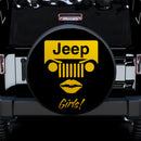 Jeep Girl Yellow Car Spare Tire Covers Gift For Campers Nearkii