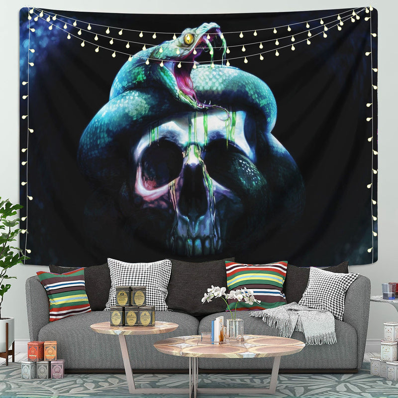 Snake Skull Tapestry Room Decor Nearkii