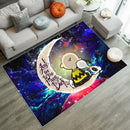 Snoopy Charlie Love You To The Moon Galaxy Rug Carpet Rug Home Room Decor Nearkii