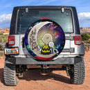 Snoopy Charlie Love You To The Moon Galaxy Car Spare Tire Covers Gift For Campers Nearkii