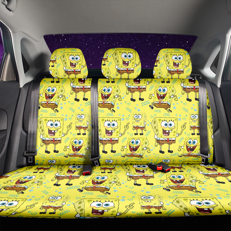 Spongebob Squarepants Car Back Seat Covers Decor Protectors