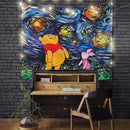 Starry Night Winne The Pooh Tapestry Room Decor Nearkii