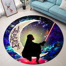 Star War Love You To The Moon Galaxy Round Carpet Rug Bedroom Livingroom Home Decor Nearkii