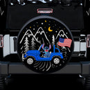 Stitch American Flag Ride Jeep Starry Night Blue Car Spare Tire Covers Gift For Campers Nearkii