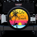 Life Is A Beach Sunset Spare Tire Covers Gift For Campers Nearkii