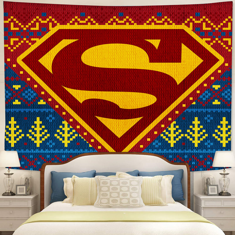 Superman Christmas Tapestry Room Decor Nearkii