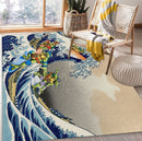 TNMT Ninja Turtle The Great Wave Japan Rectangular Area Rug
