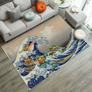 TNMT Ninja Turtle The Great Wave Japan Rectangular Area Rug