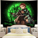 Tanjiro Demon Slayer Moonlight Tapestry Room Decor Nearkii