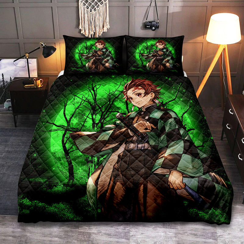 Tanjiro Demon Slayer Moonlight Quilt Bed Sets Nearkii