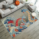 Red Vs Blue Gyarados Pokemon The Great Wave Japan Rectangular Area Rug