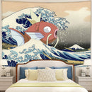 The Great Wave And Magikarp Pokemon Tapestry Room Decor Nearkii