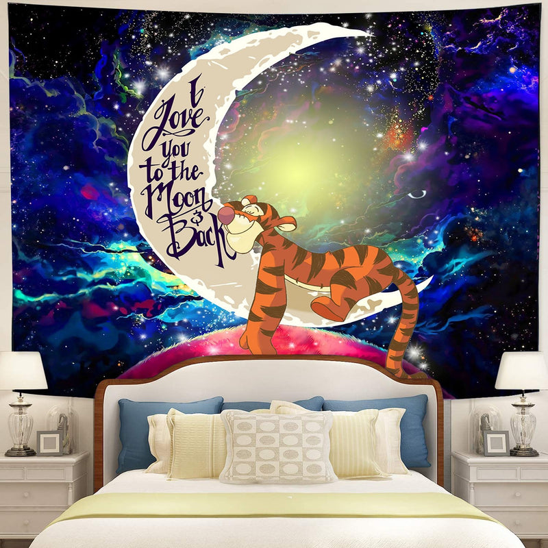 Tiger Moon And Back Tapestry Room Decor Nearkii