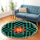 Tanjiro Demon Slayer Round Carpet Rug Bedroom Livingroom Home Decor Nearkii