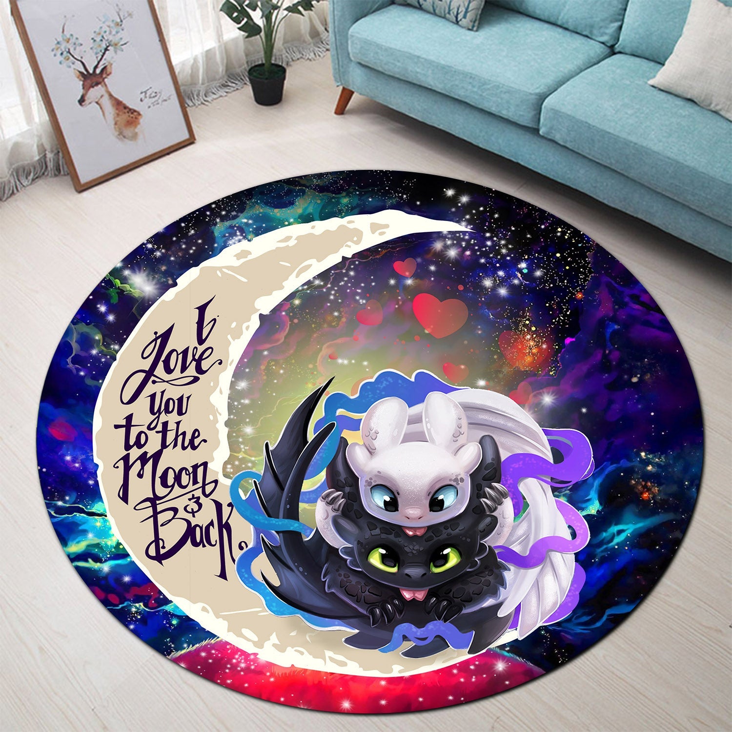 Toothless And Light Fury How To Train Your Dragon Love You To The Moon