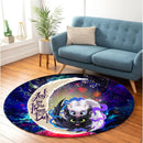 Toothless And Light Fury How To Train Your Dragon Love You To The Moon Galaxy Round Carpet Rug Bedroom Livingroom Home Decor Nearkii
