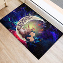 Totoro Ghibli Snorlax Pokemon Love You To The Moon Galaxy Doormat Home Decor Nearkii