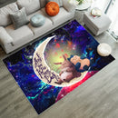 Totoro Ghibli Snorlax Pokemon Love You To The Moon Galaxy Rug Carpet Rug Home Room Decor Nearkii