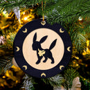 Umbreon Eevee Evolution Pokemon Wood Circle Ornament Perfect Gift For Holiday Nearkii
