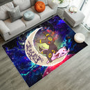Umbreon Espeon Eevee Evolution Pokemon Love You To The Moon Galaxy Rug Carpet Rug Home Room Decor Nearkii