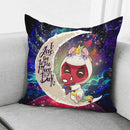 Unicorn Deadpool And Spiderman Avenger Love You To The Moon Galaxy Pillowcase Room Decor Nearkii