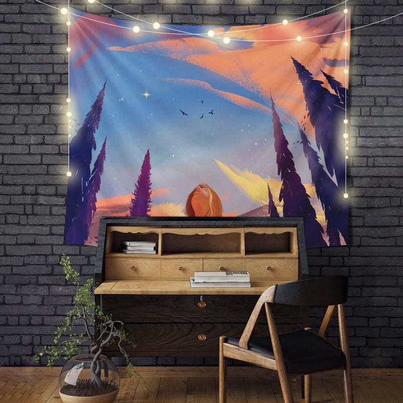 Upto The Sky Lofi Tapestry Room Decor Nearkii