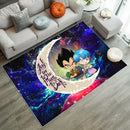 Vegeta And Bulma Dragon Ball Love You To The Moon Galaxy Rug Carpet Rug Home Room Decor Nearkii