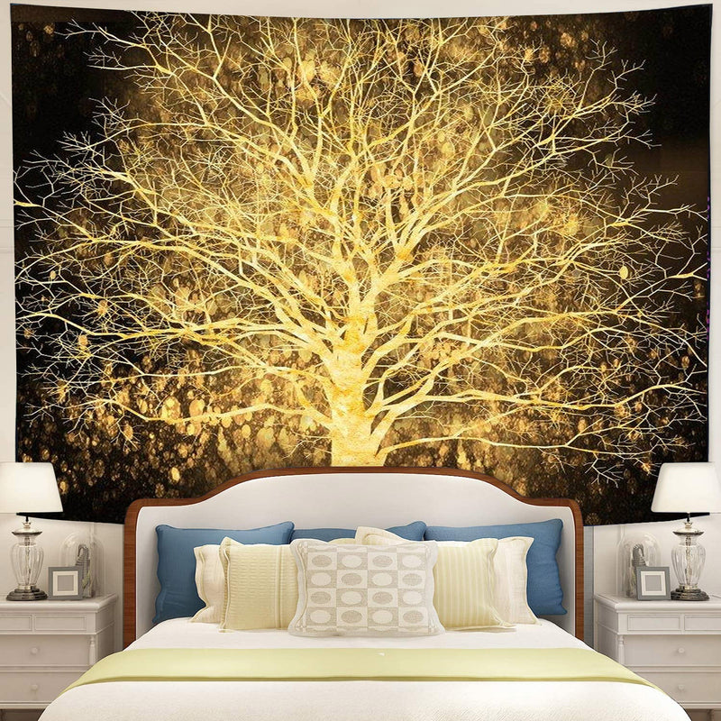 Yellow Light Tree Tapestry Room Decor Nearkii