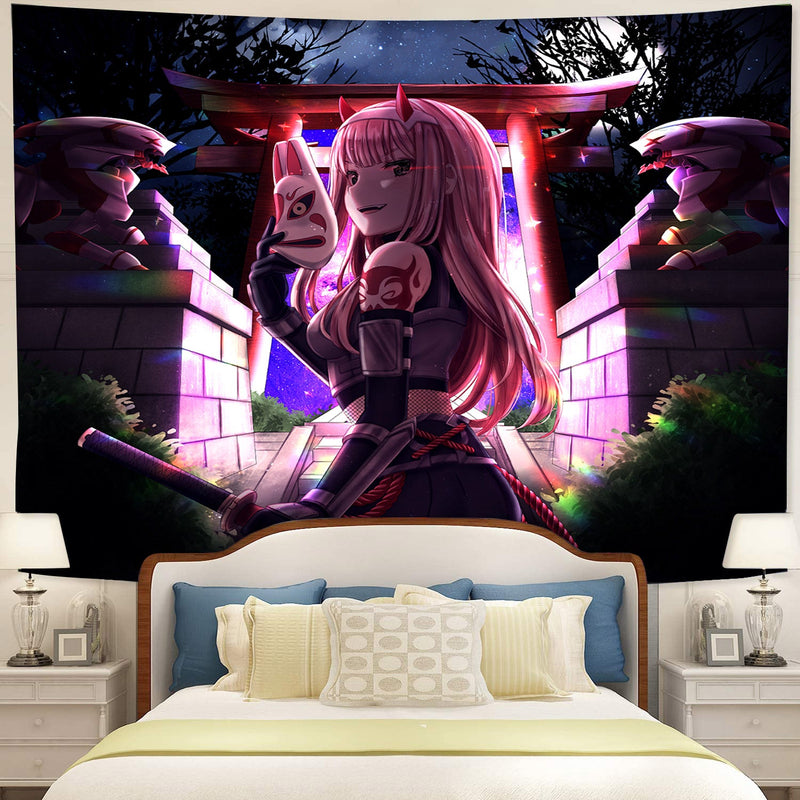 Zero Two And Strelizia Tapestry Room Decor Nearkii