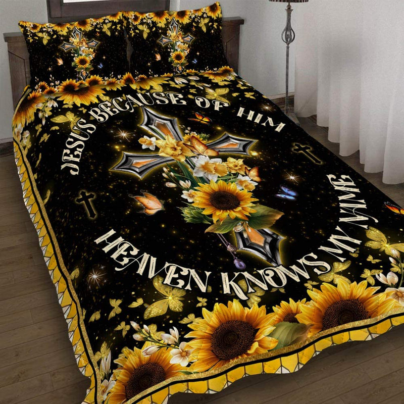 Jesus Sunflower Quilt Bed Sets