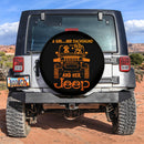 A Girl Her Dachshund And Her Jeep Orange Car Spare Tire Cover