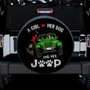 A Girl Love Her Dog And Her Jeep Green Car Spare Tire Covers Gift For Campers Nearkii
