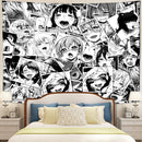 Ahegao Anime Girl Tapestry Room Decor Nearkii