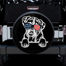 American US Flag Sunglass Bulldog Car Spare Tire Covers Gift For Campers Nearkii