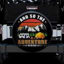 And So The Aventure Begins Jeep Car Spare Tire Covers Gift For Campers Nearkii