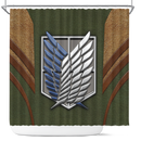 Attack On Titans Green Anime Shower Curtain Nearkii