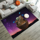 Baby Yoda Galaxy Butterfly Rug Carpet Rug Home Room Decor Nearkii