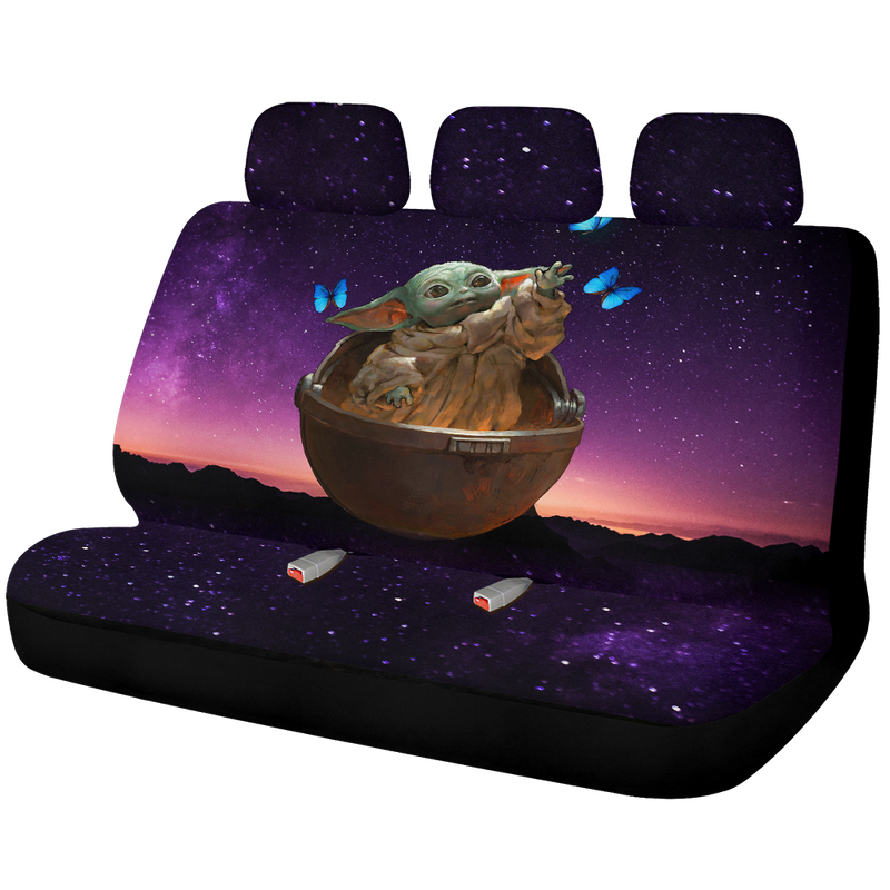 Baby Yoda Car Back Seat Covers Decor Protectors Nearkii