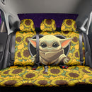 Baby Yoda Sunflower Zipper Car Back Seat Covers Decor Protectors Nearkii