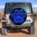 Blue Jeep Paw Car Spare Tire Cover