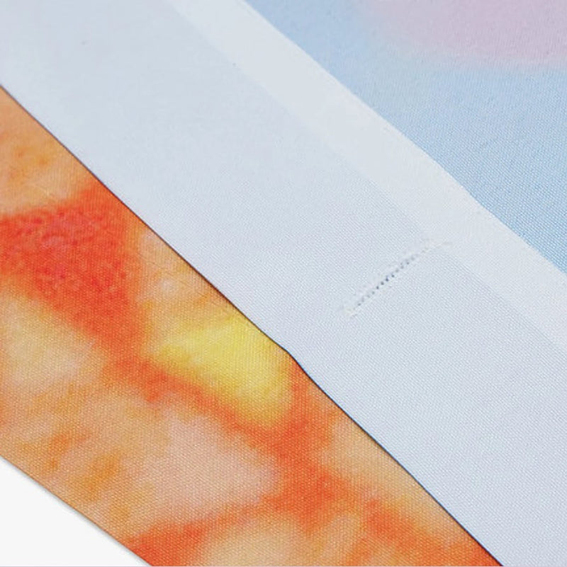 Abstract Vintage Sunset Canvas Colors Shower Curtain