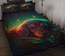 Cute Dachshund Bedded Down In The Grass Quilt Bed Sets