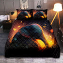 Cute Elephant Bedded Down In The Grass Quilt Bed Sets