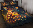 Cute Giraffe Bedded Down In The Grass Quilt Bed Sets