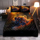 Cute Tiger Bedded Down In The Grass Quilt Bed Sets